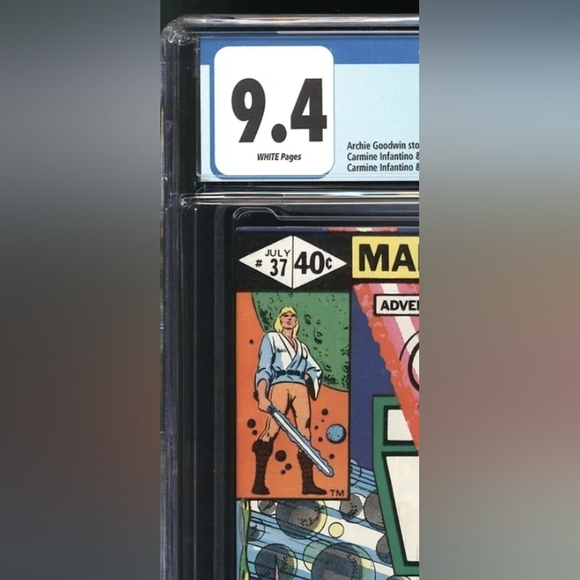 Star Wars #37 CGC 9.4 NM WP Darth Vader vs. Luke Skywalker Marvel Comic! - Picture 3 of 5